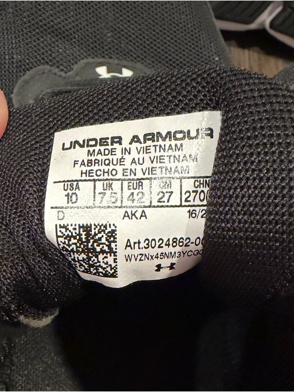 Under Armour Charged Assert 9 Running Shoes - Women’s 10 Wide (D) - Black/White - Picture 5 of 7